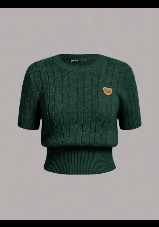 Emerald Charm Knit Top