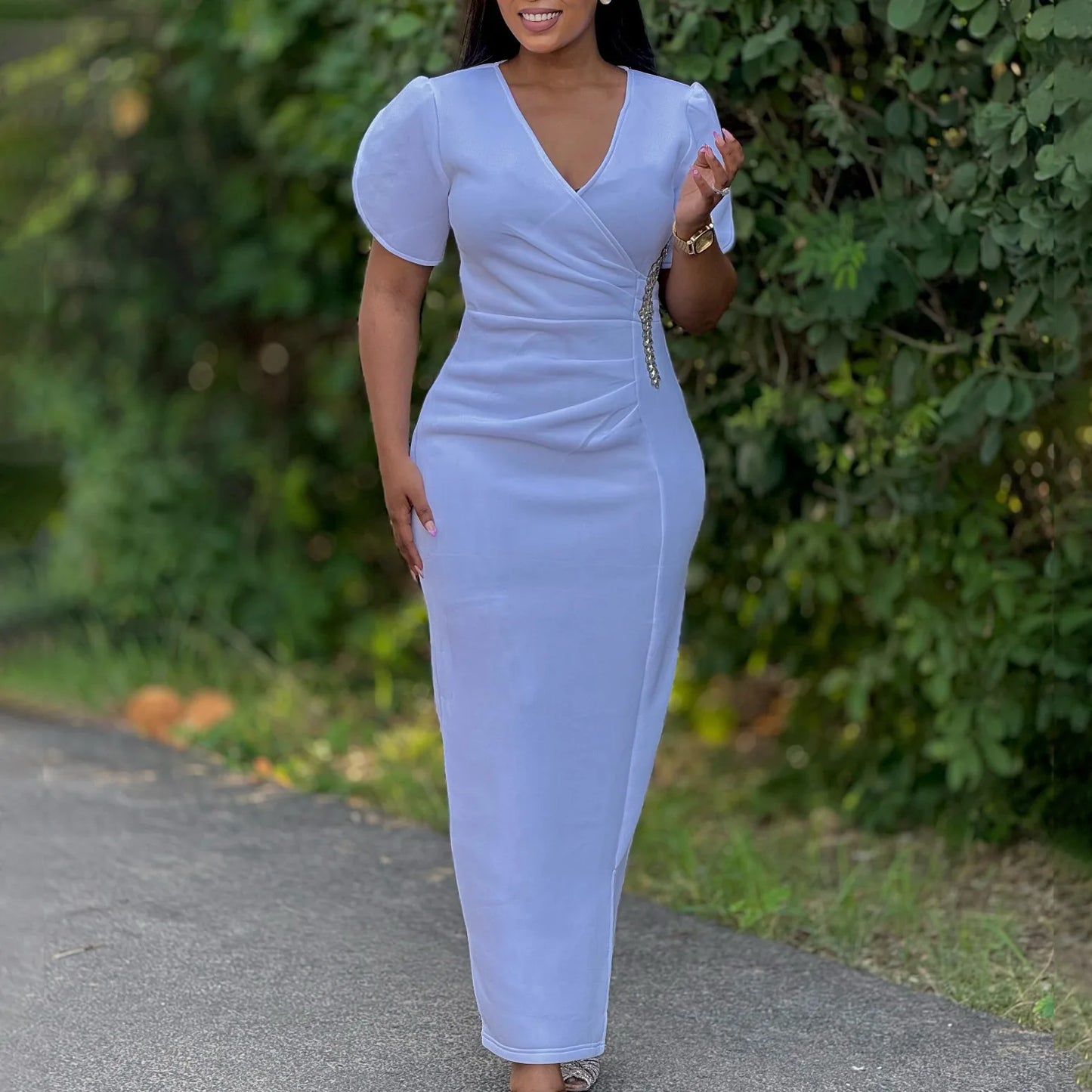 New Design Banquet Style Diamond Female Birthday Party African Wedding Guest Wholesale Western Long Official Dresses for Women