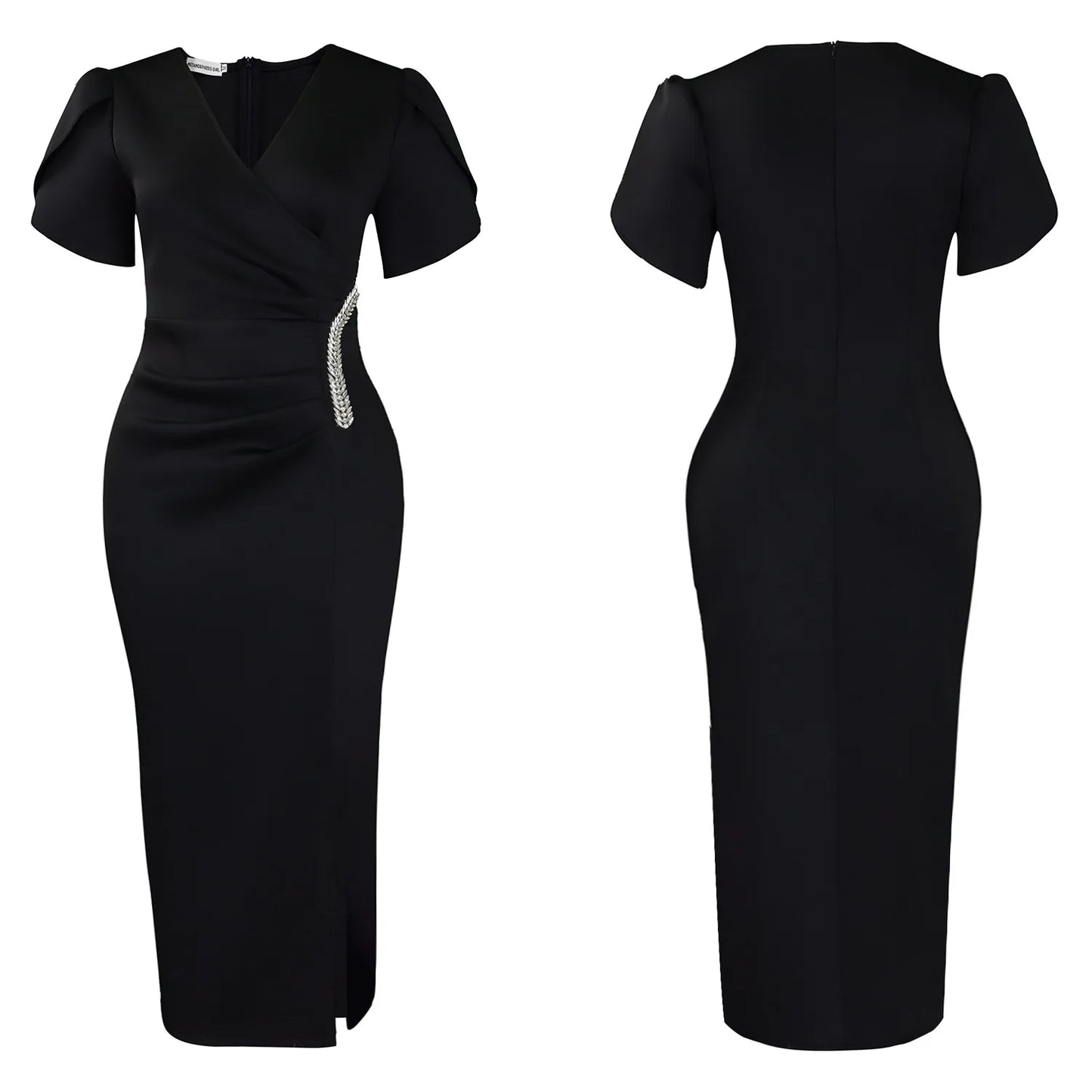 New Design Banquet Style Diamond Female Birthday Party African Wedding Guest Wholesale Western Long Official Dresses for Women
