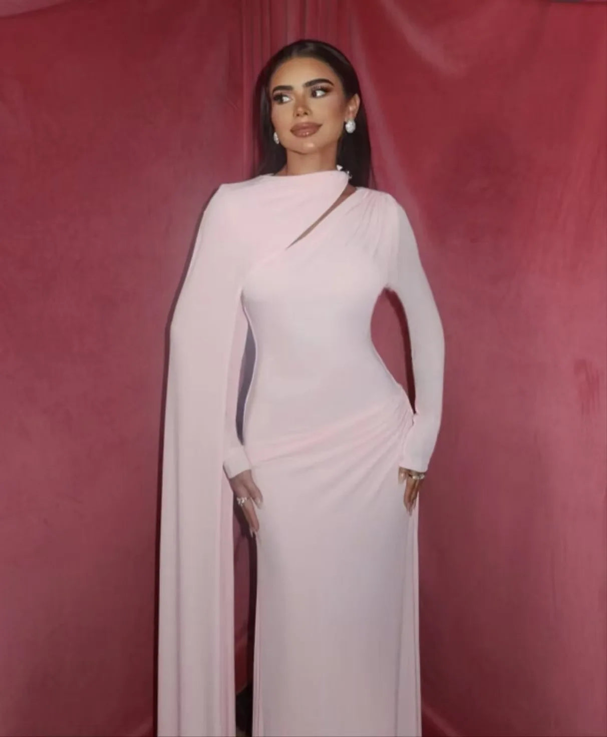 Sexy Ribbon Long Party Dress Women Slim Full Sleeve O-neck Solid Evening Dresses Female 2025 Fashion Autumn Hip Package Robe